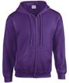 GD58 18600 Heavy Full Zip Hooded Sweat Purple colour image